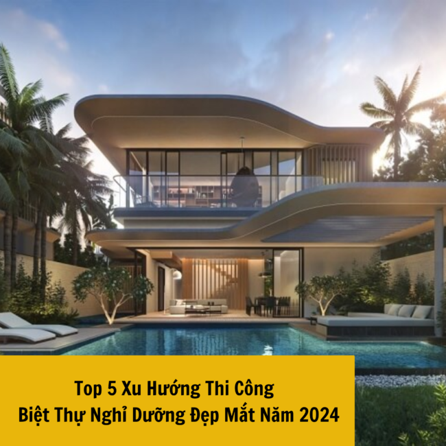 Top 5 Xu Hướng Thi Công Biệt Thự Nghỉ Dưỡng Đẹp Mắt Năm 2024 - SYDO CORP